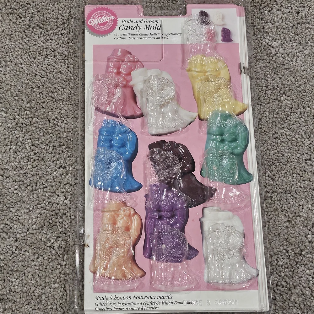 Wilton Bride and Groom Candy‎ Mold - Colorful Wedding Molds
